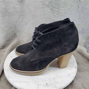 J. Crew Shoes Womens Size 8 Black Suede High Heel Ankle Booties